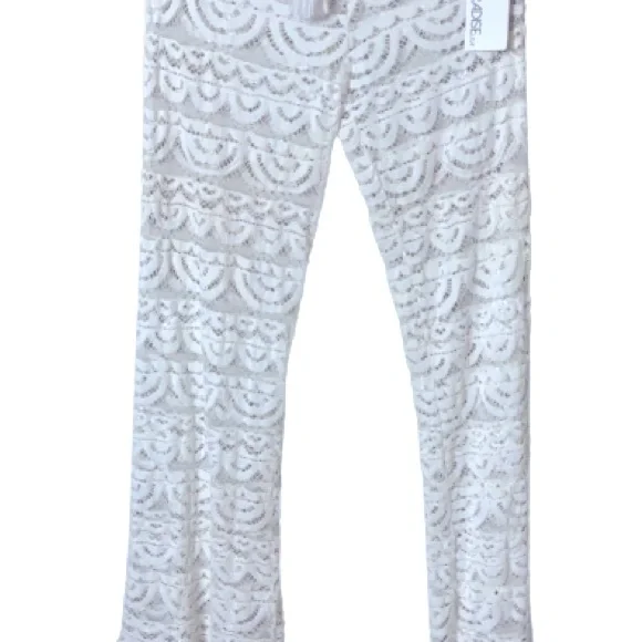 White lace beach cover up pants - Picture 5 of 5